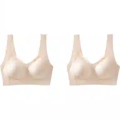 俞兆林 透气无痕小胸聚拢上托防下垂软支撑无钢圈收副乳文胸 女款 组合装