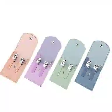 馨枕居 缤纷彩色折叠包指甲剪 美甲工具 四件套