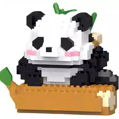雄俊 可爱乐高积木卡通贪吃猪 益智拼装 玩具