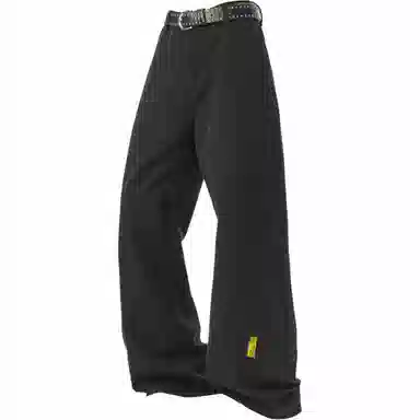 普鲁士多特蒙德 美式高街风纯色基础款水洗纯棉日系工装宽松拼接直筒阔腿休闲裤 男女同款