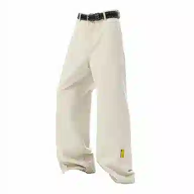 普鲁士多特蒙德 美式高街风纯色基础款水洗纯棉日系工装宽松拼接直筒阔腿休闲裤 男女同款