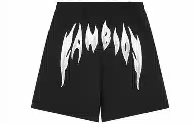 Fanbio SS22 Black Flame Print Shorts