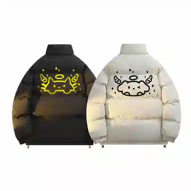 ROBINHOOD Retro American Streetwear Puffer Jacket