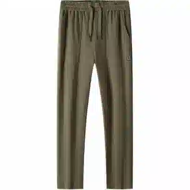 红豆 系带舒适纯色直筒宽松休闲裤 男款