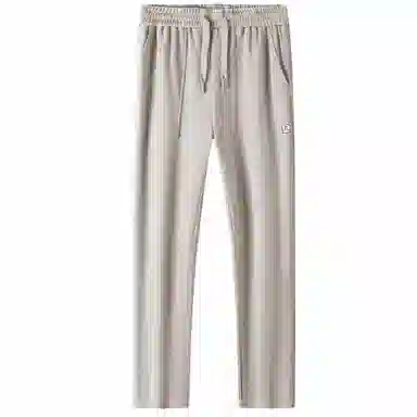 红豆 系带舒适纯色直筒宽松休闲裤 男款