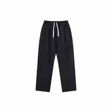 乱步 纯色复古直筒垂感运动松紧卫裤学生宽松百搭情侣休闲长裤 男女同款