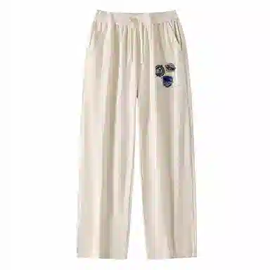 三体 战舰系列 简约基础款宽松阔腿修身百搭松紧系绳直筒垂感自然美式复古高街潮牌时尚舒适透气户外徒步爬山休闲裤 男女同款