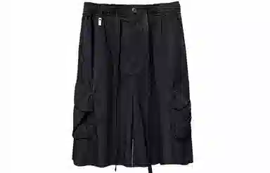 幻象者 纯色工装大口袋五分休闲短裤 男款 黑色