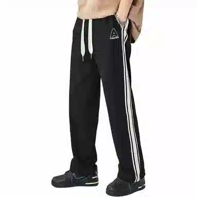 隐狼世家 条纹直筒休闲裤 男款