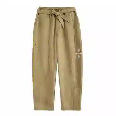 鬼洗 仿麂皮绒刺绣宽松休闲裤 男