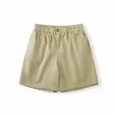 我是大卫 高街纯色直筒宽松百搭五分休闲短裤 男款 浅军绿色