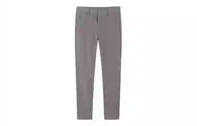 才子 纯色抗皱中腰修身休闲裤 男款