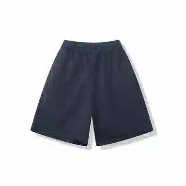 我是大卫 纯色运动直筒宽松五分休闲短裤 男款