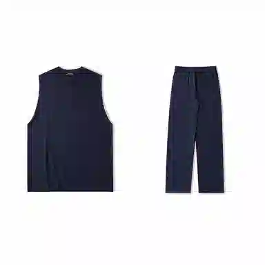 我是大卫 无袖坎肩背心健身速干长裤休闲运动套装 男女同款