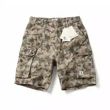 实年服工 夏季数码五分裤宽松休闲工装短裤 男款 迷彩
