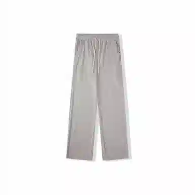 我是大卫 潮牌宽松竖纹设计高级感休闲裤 男款 浅灰色