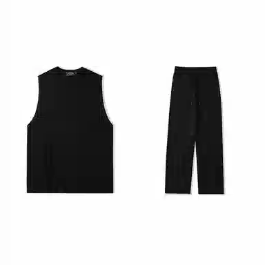 我是大卫 无袖坎肩背心健身速干长裤休闲运动套装 男女同款