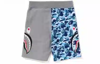 A BATHING APE Bape Shark Print Shorts
