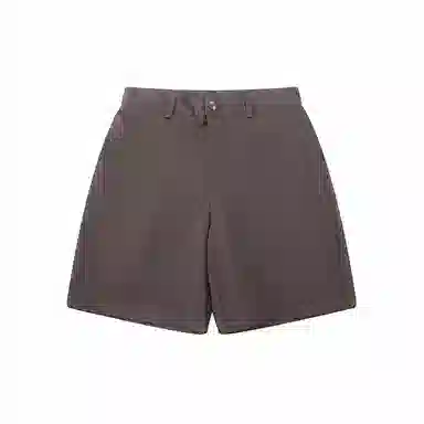 我是大卫 纯色美式高级感运动薄款五分休闲短裤 男款 咖色