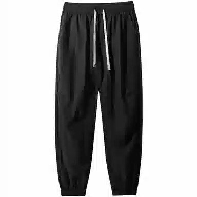 稻草人 日系慵懒基础款纯色轻薄冰感速干透气束脚裤无性别主义显瘦日常百搭通勤休闲裤 男女同款