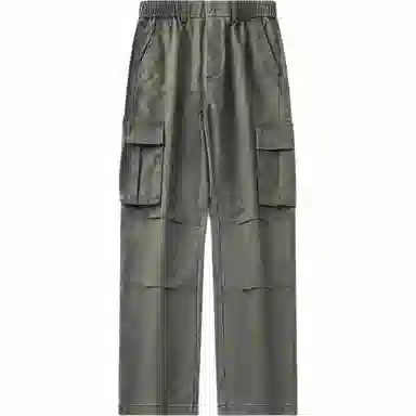 希越 重磅水洗痞帅拼接工装纯色休闲裤 男款