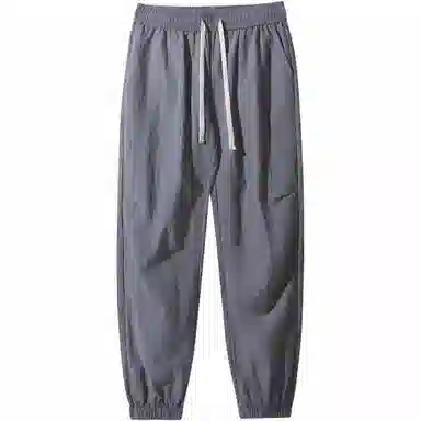 稻草人 日系慵懒基础款纯色轻薄冰感速干透气束脚裤无性别主义显瘦日常百搭通勤休闲裤 男女同款