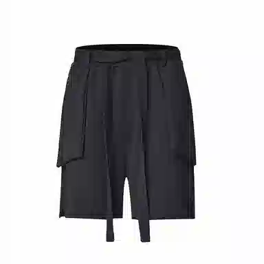 Sanshengliubu Waffle Shorts Black