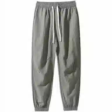 稻草人 日系慵懒基础款纯色轻薄冰感速干透气束脚裤无性别主义显瘦日常百搭通勤休闲裤 男女同款