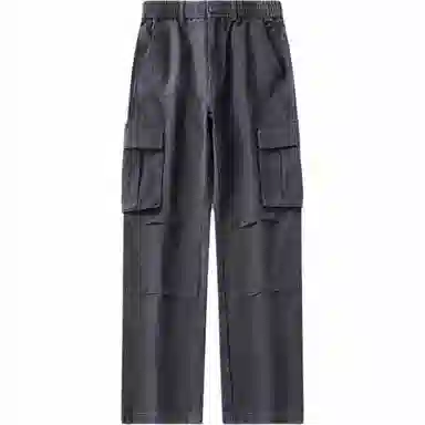 希越 重磅水洗痞帅拼接工装纯色休闲裤 男款