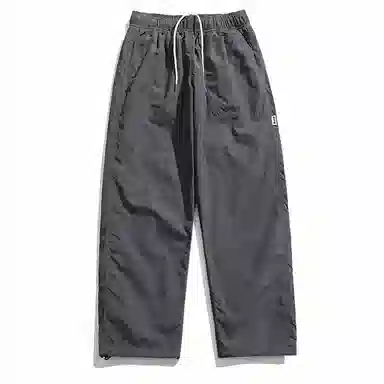 赞仕 纯色百搭简约宽松休闲裤 男女同款