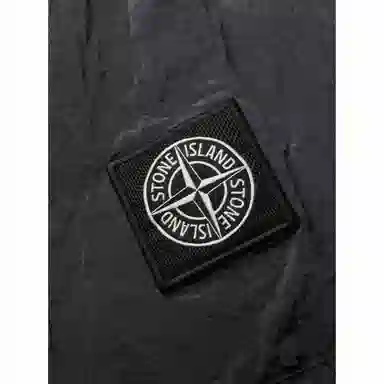 Stone Island Metal Nylon Logo Shorts Black