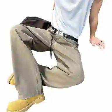 中国航天 美式高街复古水洗休闲裤 男女同款