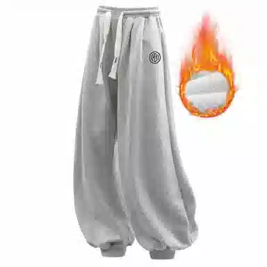 国际米兰足球俱乐部 字母印花宽松束脚美式高街阔腿裤长裤抽绳基础款休闲裤 男女同款