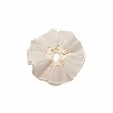 水中玉 超大褶皱双层大肠发圈高级感头饰气质扎发发绳头花发饰 布艺 头绳 女款