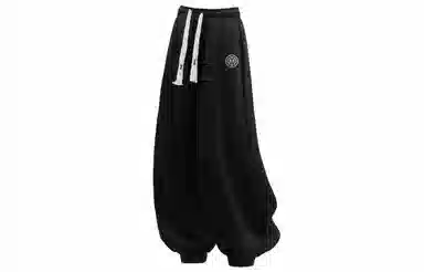 国际米兰足球俱乐部 字母印花宽松束脚美式高街阔腿裤长裤抽绳基础款休闲裤 男女同款