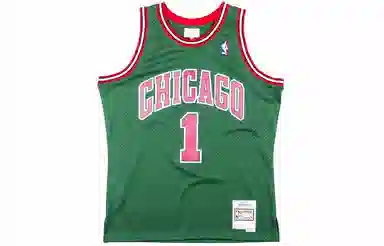 Mitchell & Ness NBA 08-09 Chicago Bulls Rose 1 Jersey Green