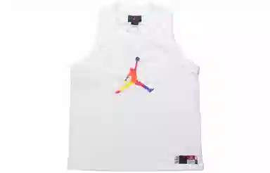 Jordan Rainbow Logo Tank Top White