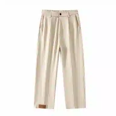 三体 问题系列 基础纯色宽松百搭垂感直筒美式复古高街潮牌时尚舒适薄款西装裤空调裤免烫显瘦透气商务多巴胺休闲裤 男女同款