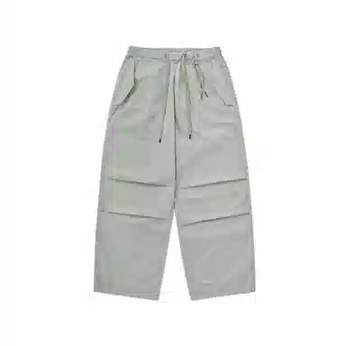 膨胀潮牌 成衣洗水宽松口袋阔腿休闲裤 男女同款