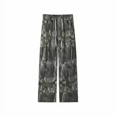 XUJIA Retro Street Straight Pants Camo