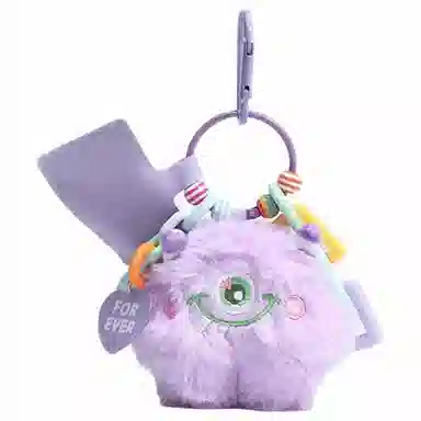 零界 小怪兽独眼卡通治愈创意手机绳包包挂饰行李箱玩偶#好运 毛绒 挂件 男女同款情侣款