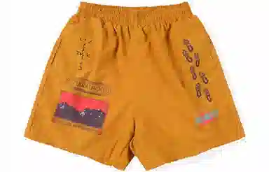 Travis Scott Logo Shorts Orange