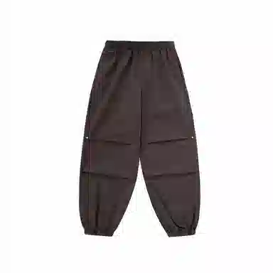膨胀潮牌 洗水工装束脚纯色宽松休闲裤 男女同款