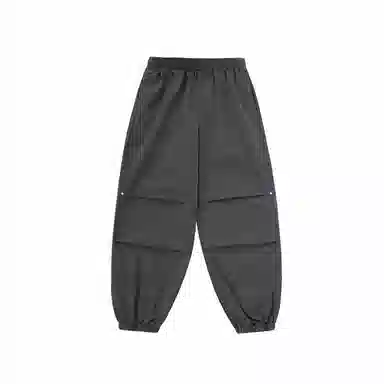 膨胀潮牌 洗水工装束脚纯色宽松休闲裤 男女同款