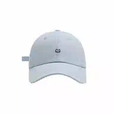 祎步康 可爱小猫刺绣薄款宽帽檐显脸小软顶百搭潮 棉 鸭舌帽 男女同款情侣款