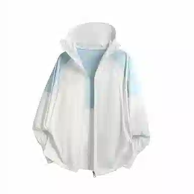 美力城 纯色防紫外线基础款凉感吸湿排汗薄款外套运动透气户外简约宽松百搭连帽长袖 超轻透气速干防紫外线防晒服 男女同款