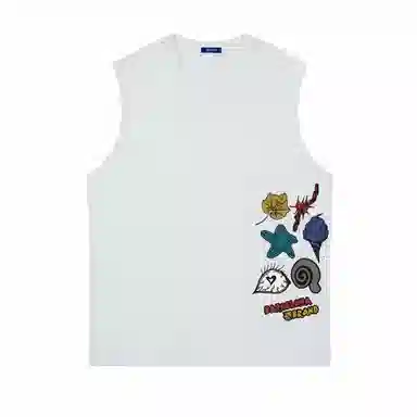 巴塞罗那足球俱乐部 日系简约基础款宽松柔软舒适亲肤通勤百搭做旧无袖背心 男女同款