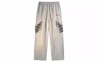 王者荣耀 鲁班七号星空梦想款 美式校园学院风拆卸搭扣格纹复古街头运动宽松直筒装饰长裤户外高街松弛感慵懒风堆叠休闲裤 男女同款