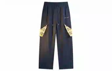 王者荣耀 鲁班七号星空梦想款 美式校园学院风拆卸搭扣格纹复古街头运动宽松直筒装饰长裤户外高街松弛感慵懒风堆叠休闲裤 男女同款