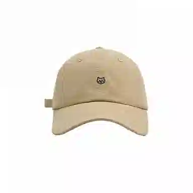 祎步康 可爱小猫刺绣薄款宽帽檐显脸小软顶百搭潮 棉 鸭舌帽 男女同款情侣款